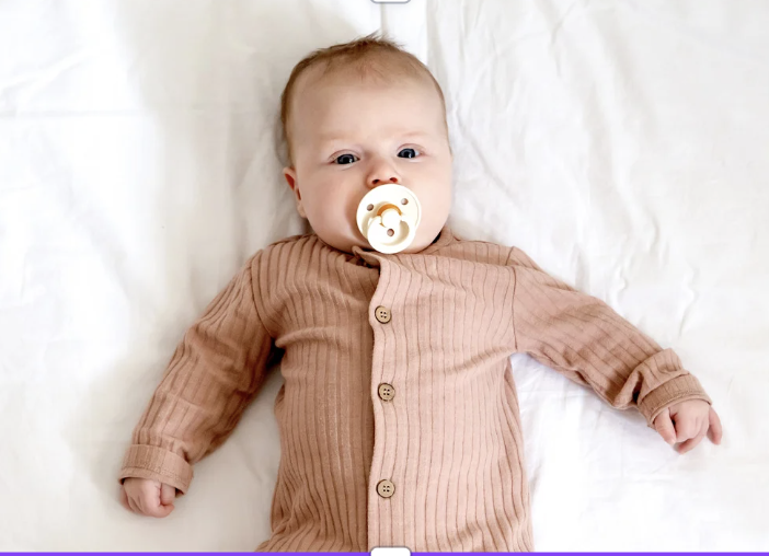 Baby in a ribbed onesie